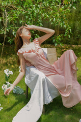 Rosemarie Open Back Silk Slip Dress